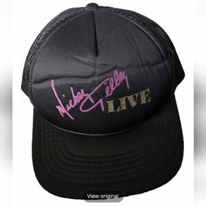 Autographed Twice Vtg Mickey Gilley Live Country Music Concert Snap Back Cap hat